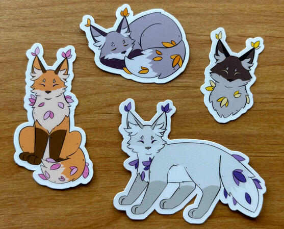 Floral Fox stickers