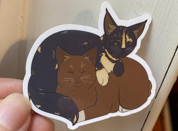 Cozy cattails sticker Cozy cattails sticker