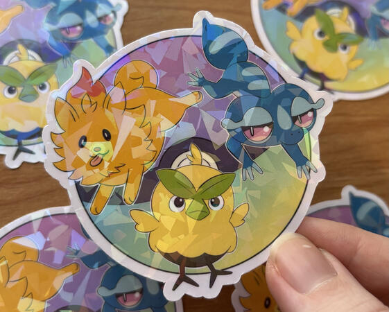 Pokemon starter trio sticker Pokemon starter trio sticker