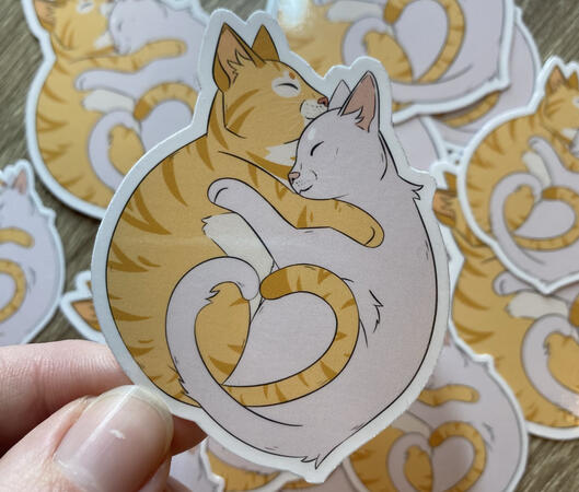 Cozy cattails sticker Cozy cattails sticker