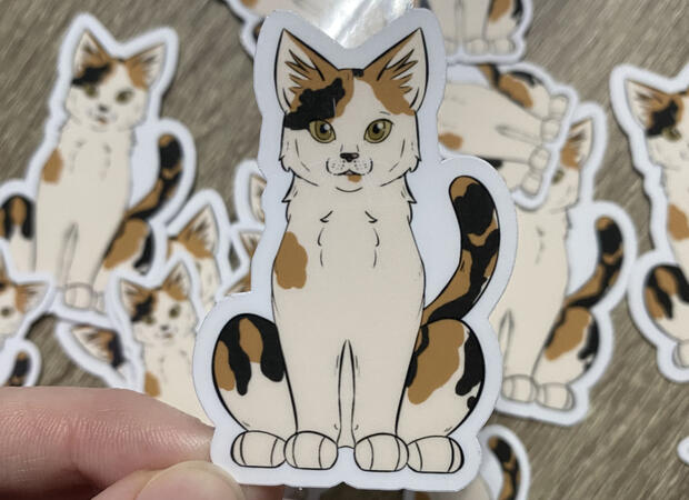 Calico cat sticker Calico cat sticker