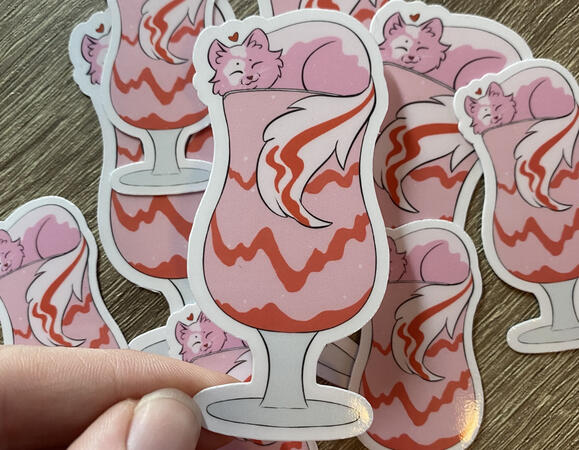 Milkshake cat sticker Milkshake cat sticker