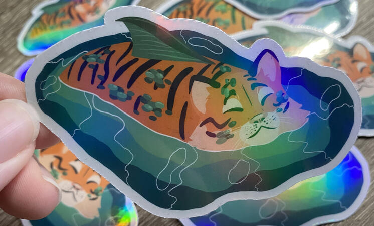 Sea tiger sticker Sea tiger sticker