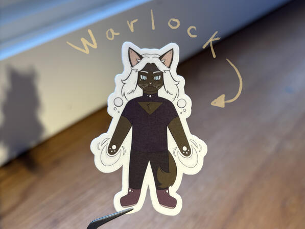 Dnd kitty sticker