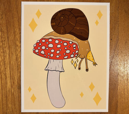Party snail print Party snail print