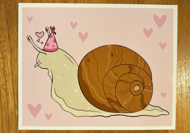 Party snail print Party snail print