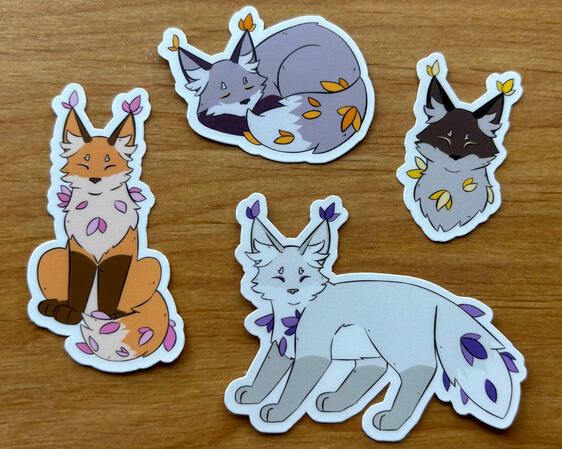 Floral Fox sticker pack Floral Fox sticker pack